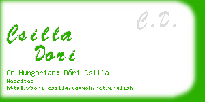 csilla dori business card